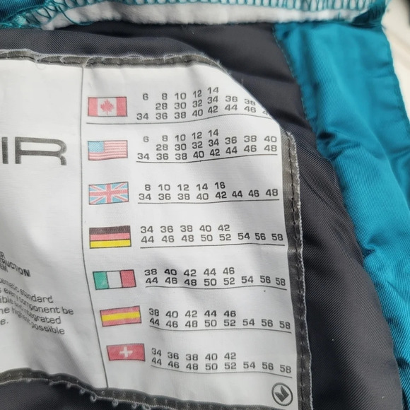 Couloir Entrant Thermothin Womens  Snowboard/Ski Pants Nylon Turquoise Green  6 - Picture 10 of 14